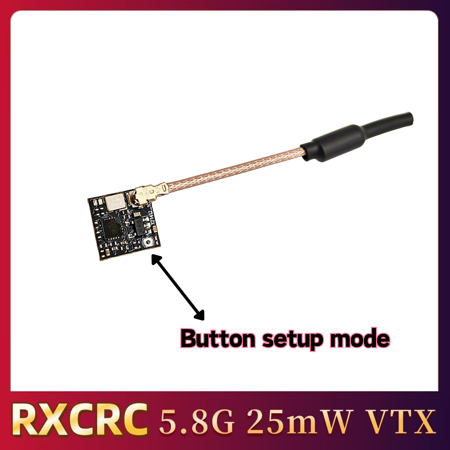 RXCRC 5.8GHz 48CH FPV 25mW ана – обзор и цена Drone Transmitter